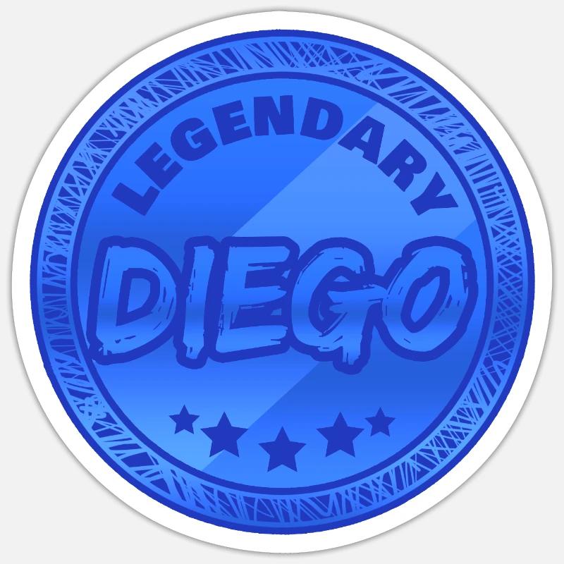 Diego comme idée de cadeau - Sticker taille S (10 x 10 cm) - blanc mat