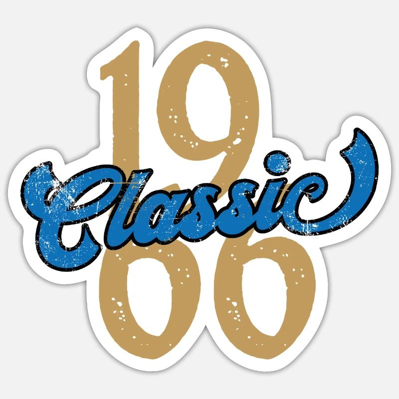 Classique 1966 - Sticker taille S (10 x 10 cm) - blanc mat