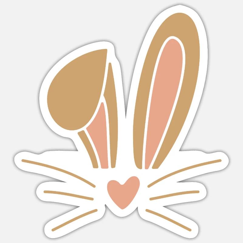 Easter Bunny Easter - Sticker size S (10 x 10 cm) - white matte