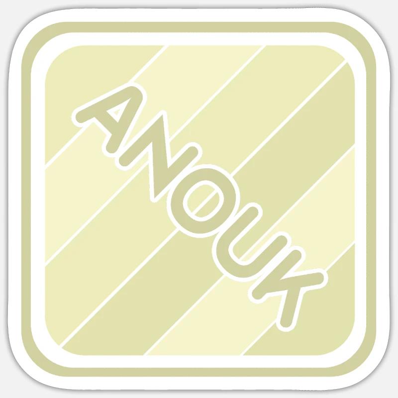 Anouk - Sticker taille S (10 x 10 cm) - blanc mat