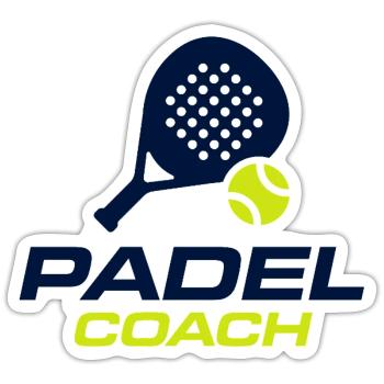 Design du maillot du Padel Coach Sports Club - Sticker taille S (10 x 10 cm) - blanc mat - Devant