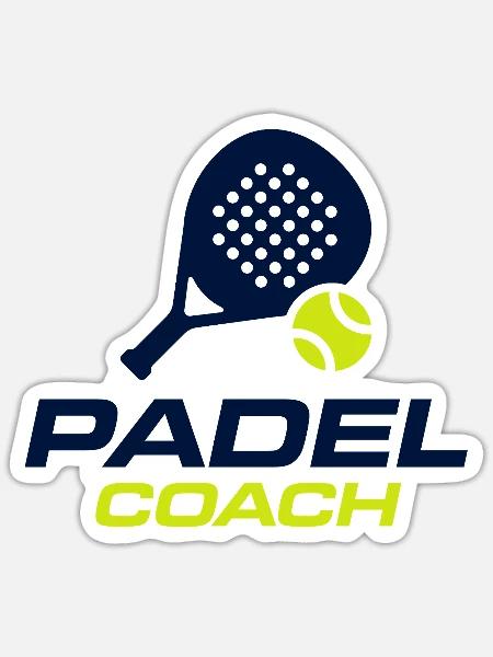Padel Coach Sports Club Trikotdesign - Sticker Größe S (10 x 10 cm) - Mattweiß