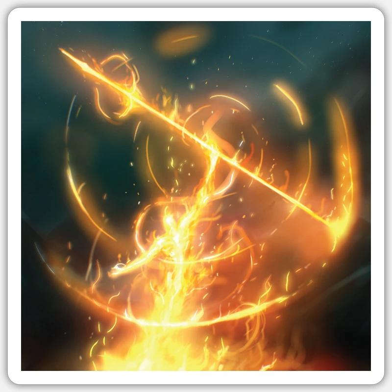 Fire Spear Sticker size S (10 x 10 cm)