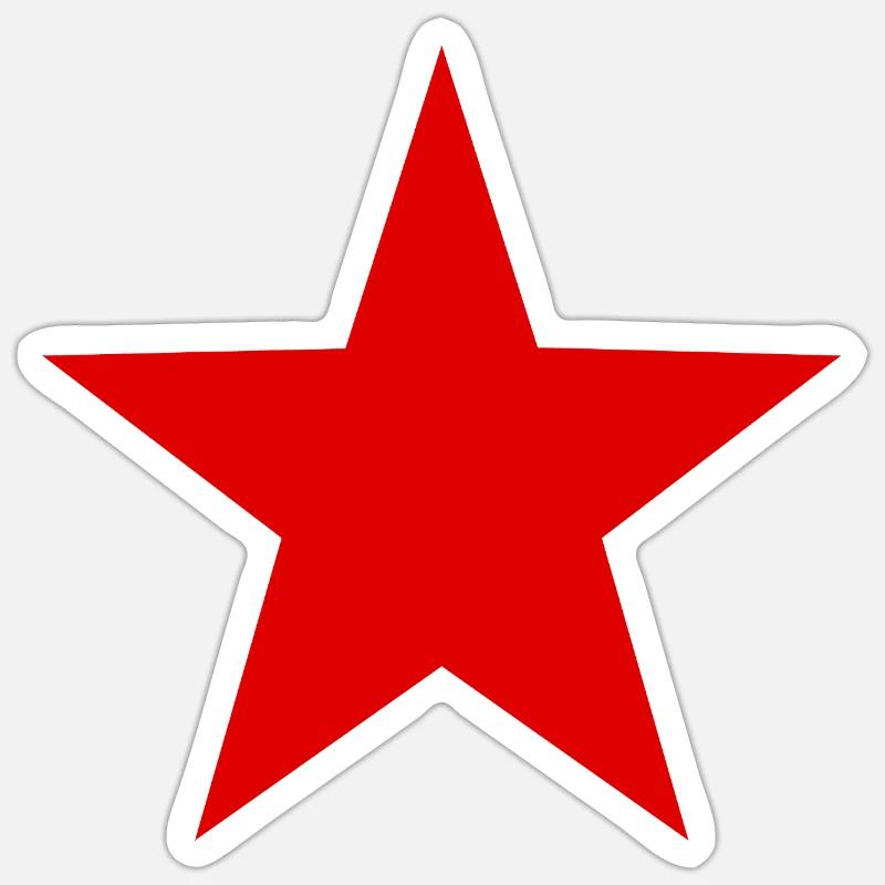 Red Star  Sticker size S (10 x 10 cm)