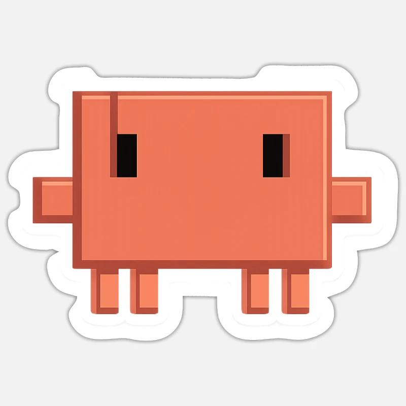 Claude Code Pixel AI Maskottchen-Entwickleraufkleber Sticker Größe S (10 x 10 cm)