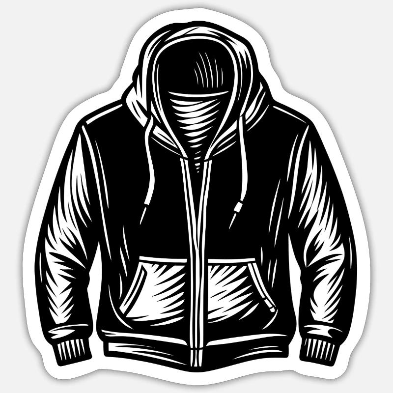 Kapuzenpullover Sticker Größe S (10 x 10 cm)