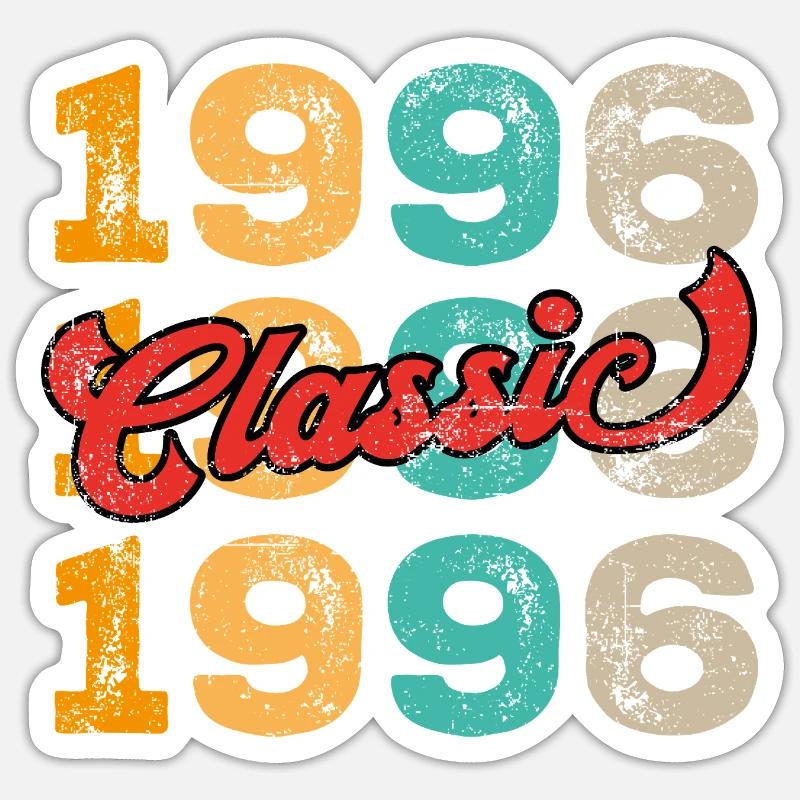 Classique 1996 - Sticker taille S (10 x 10 cm) - blanc mat