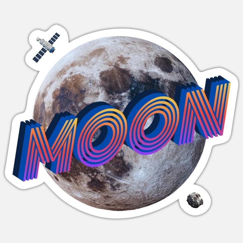 Moon - Outer Space Series Sticker size S (10 x 10 cm)