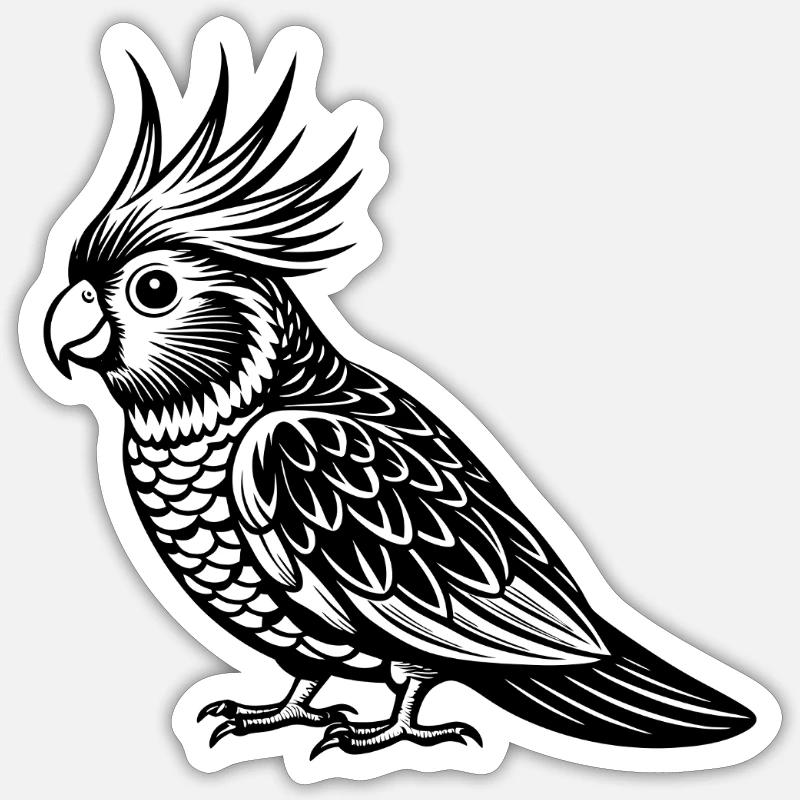 Calopsitte Sticker taille S (10 x 10 cm)