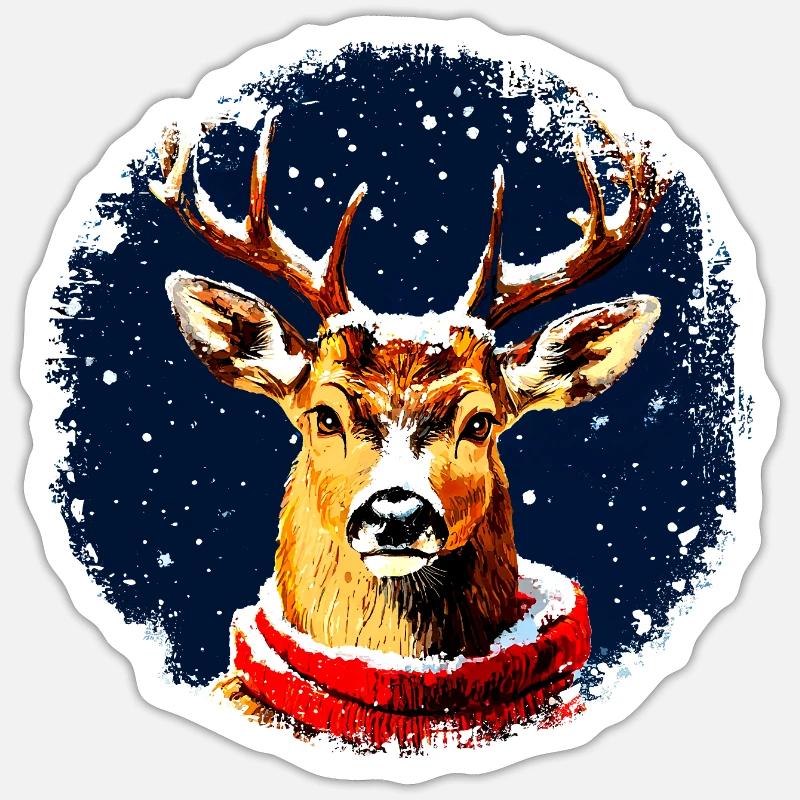 Fans de cerfs Sticker taille S (10 x 10 cm)