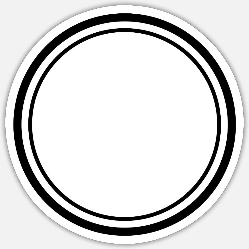 Double Circle Frame Sticker size S (10 x 10 cm)