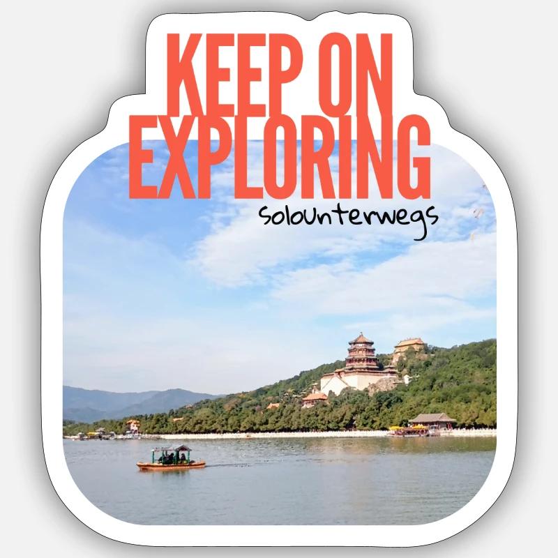 Keep on Exploring – Reise China Sommerpalast Sticker size S (10 x 10 cm)