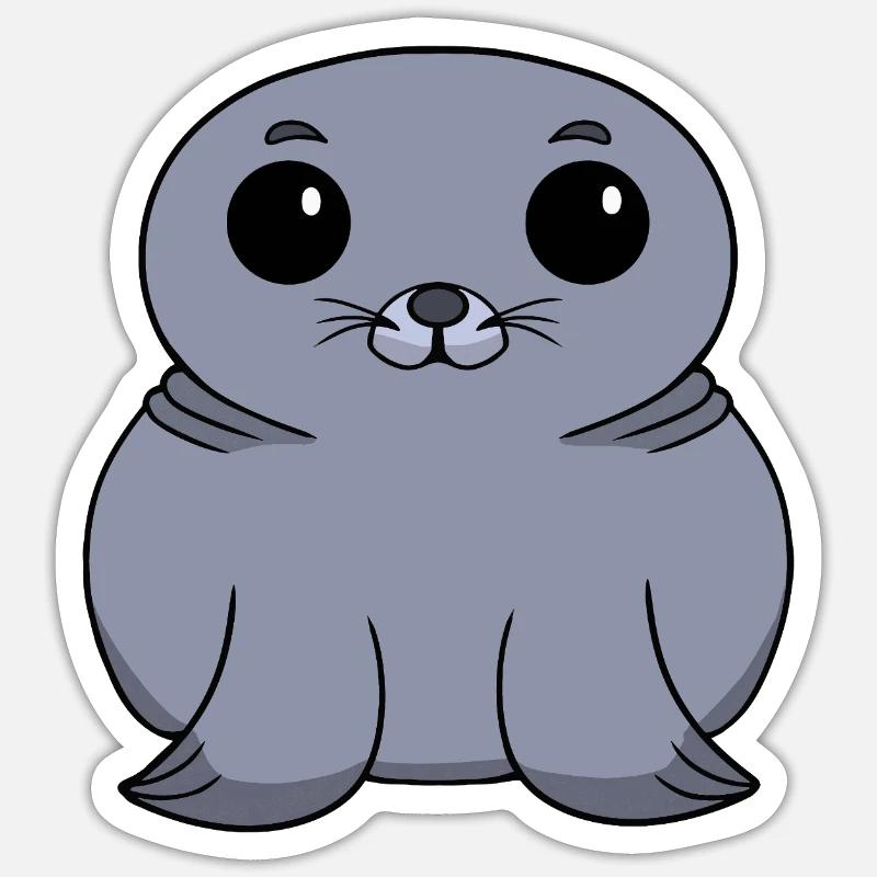 Chibi-Robben Sticker Größe S (10 x 10 cm)