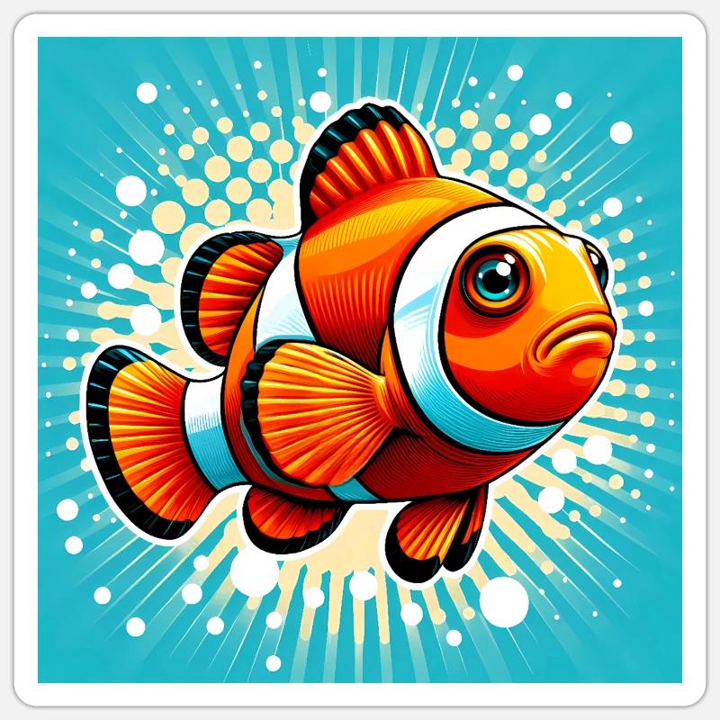 Clownfish - Sticker size S (10 x 10 cm) - white matte