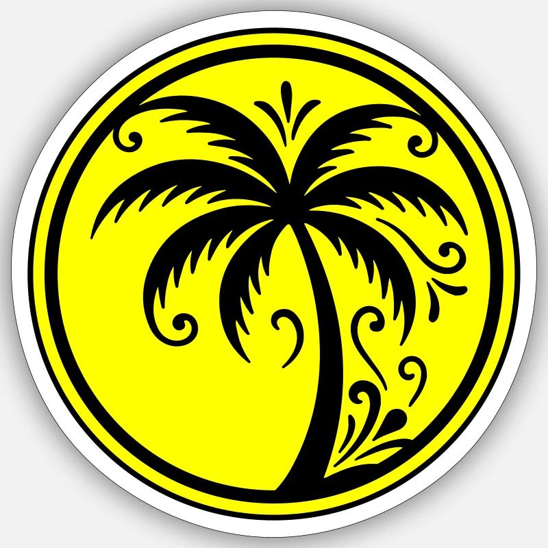 Palm tree icon beach Sticker size S (10 x 10 cm)