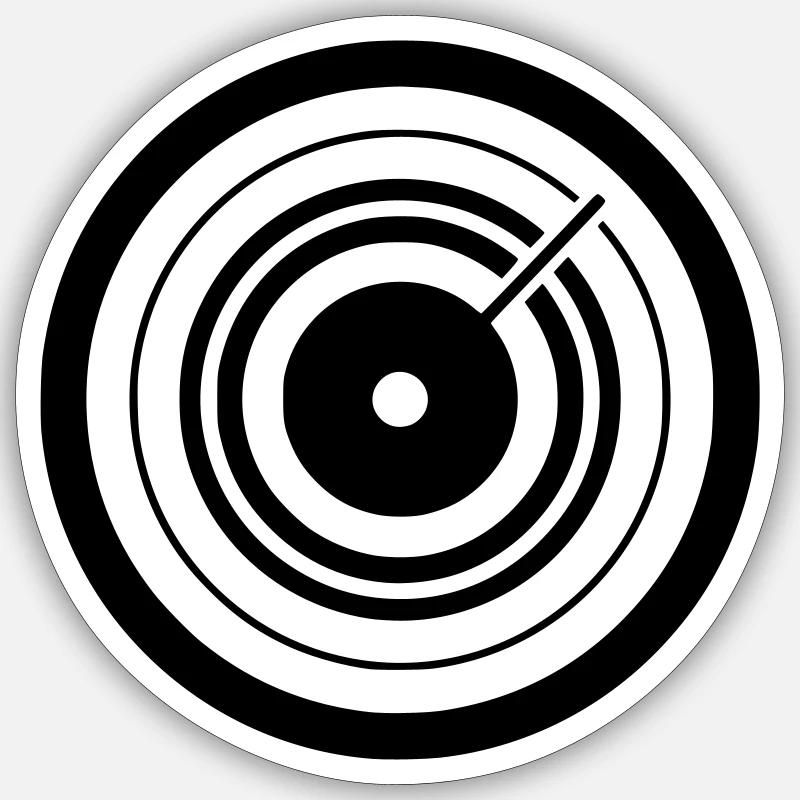 Cible Flèche Icône de Fléchette - Sticker taille S (10 x 10 cm) - blanc mat