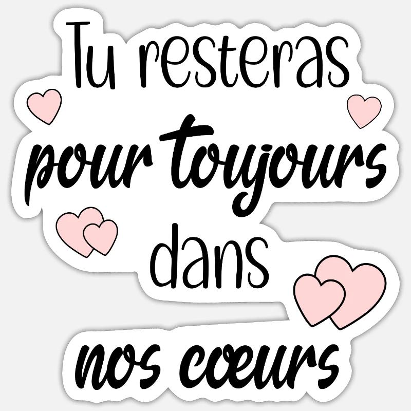 à jamais - Sticker taille S (10 x 10 cm) - blanc mat