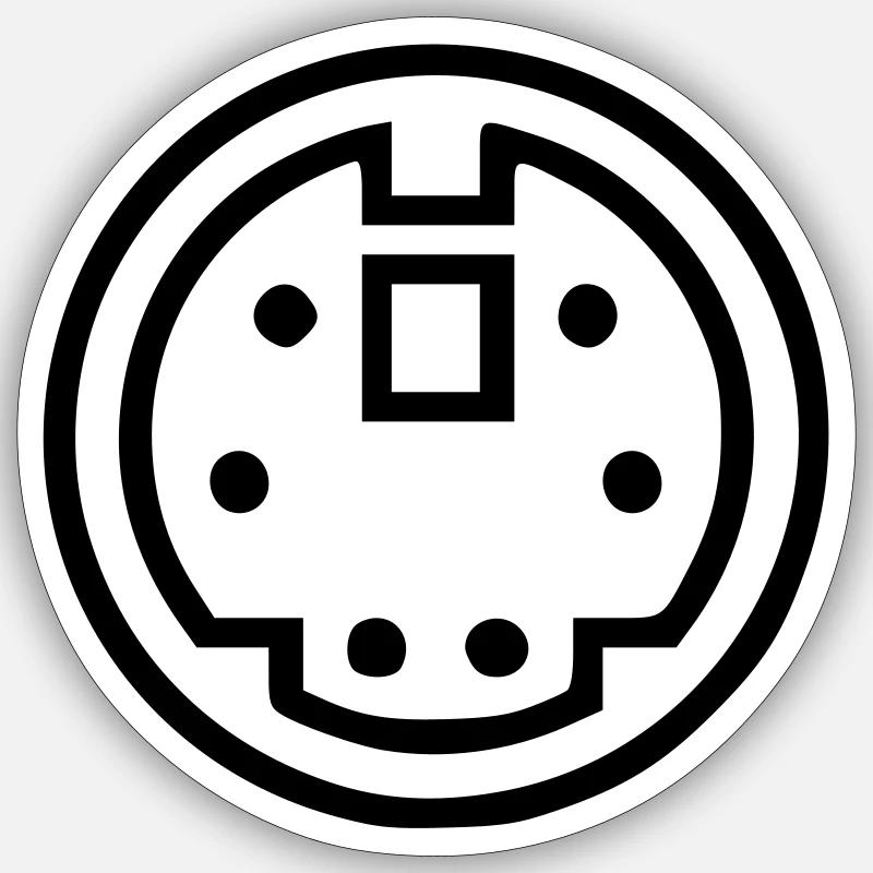 ADB connector - Sticker Größe S (10 x 10 cm) - Mattweiß