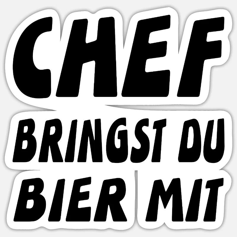 Chef - Sticker Größe S (10 x 10 cm) - Mattweiß
