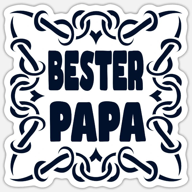 KOMPLIMENTE BESTER PAPA Sticker Größe S (10 x 10 cm)