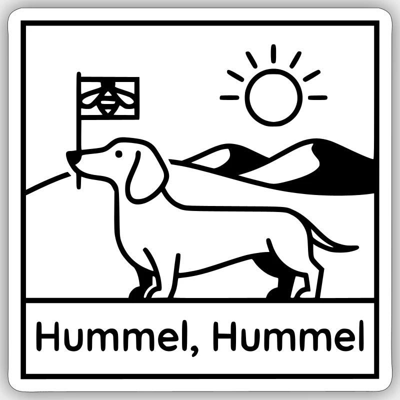 dackel hummel hummel Sticker Größe S (10 x 10 cm)