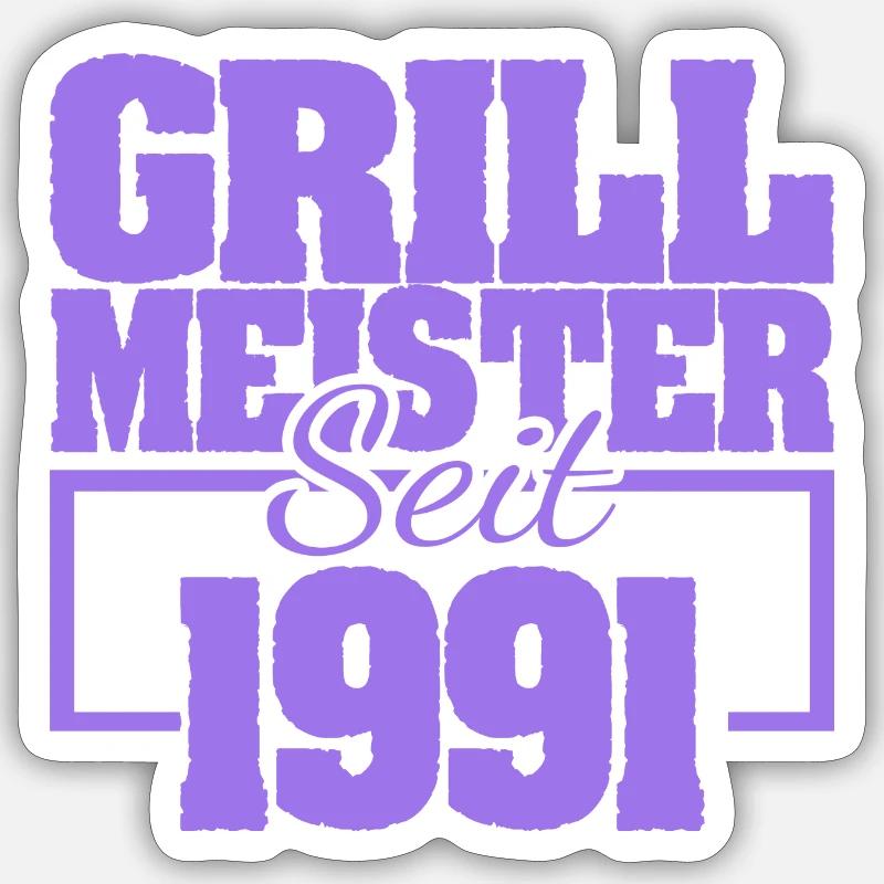 Couverts de gril 1991 Sticker taille S (10 x 10 cm)