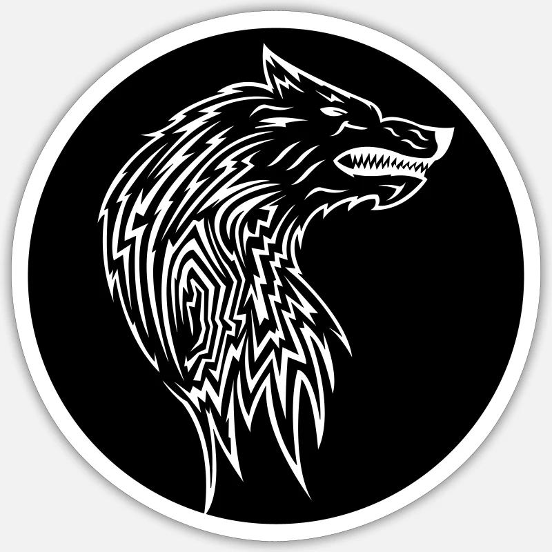 Wolf - Sticker size S (10 x 10 cm) - white matte