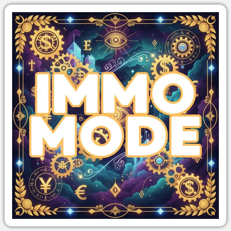 Mode Immo activé - Immobilier avec passion Sticker taille S (10 x 10 cm)