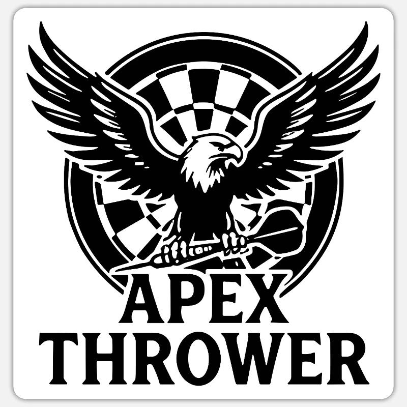 Lanceur d’apex de fléchettes - Sticker taille S (10 x 10 cm) - blanc mat