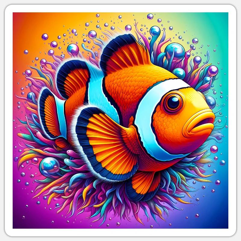 Clownfisch Sticker Größe S (10 x 10 cm)