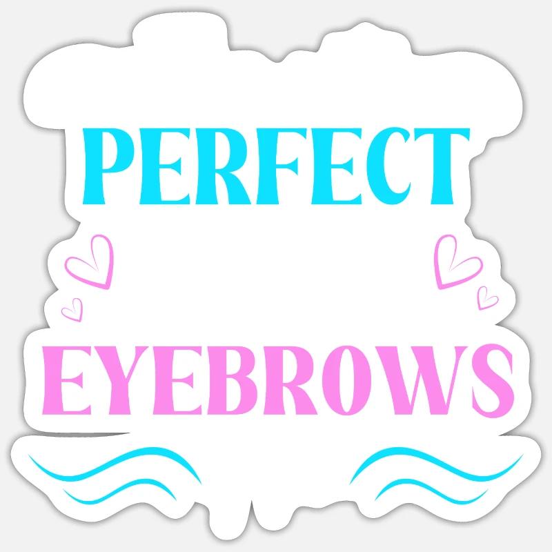 Cosmeticienne de microblading maquillage - Sticker taille S (10 x 10 cm) - blanc mat