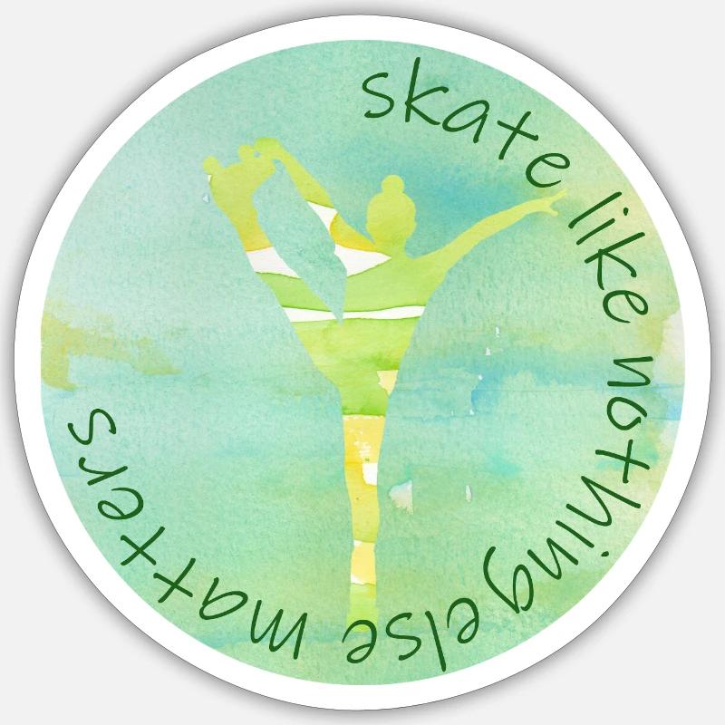 skate like nothing else matters - Sticker size S (10 x 10 cm) - white matte