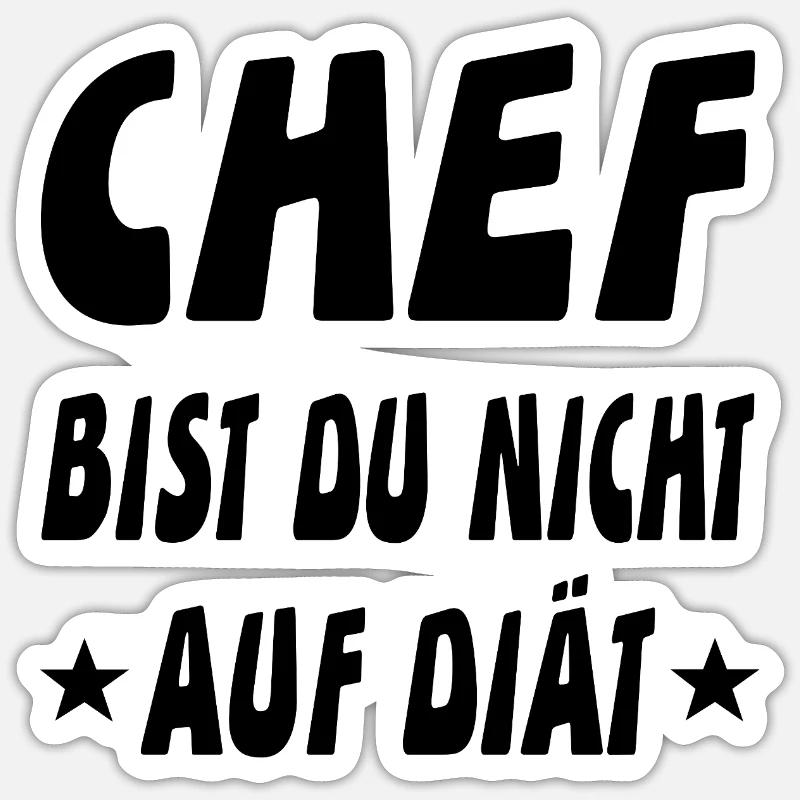 Chef - Sticker Größe S (10 x 10 cm) - Mattweiß
