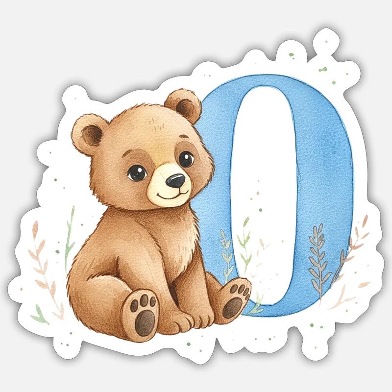 Supportez la lettre O - Sticker taille S (10 x 10 cm) - blanc mat