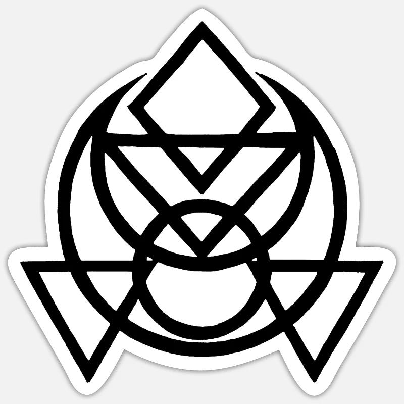 Black Egyptian Esoteric Symbol - Sticker size S (10 x 10 cm) - white matte
