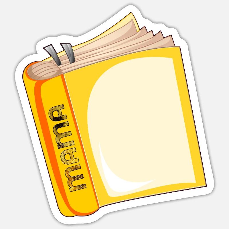 Book Mom Reader - Sticker size S (10 x 10 cm) - white matte