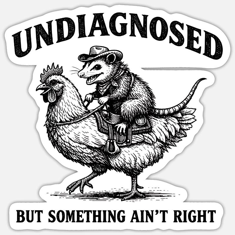 Not diagnosed, but something is wrong - Sticker size S (10 x 10 cm) - white matte