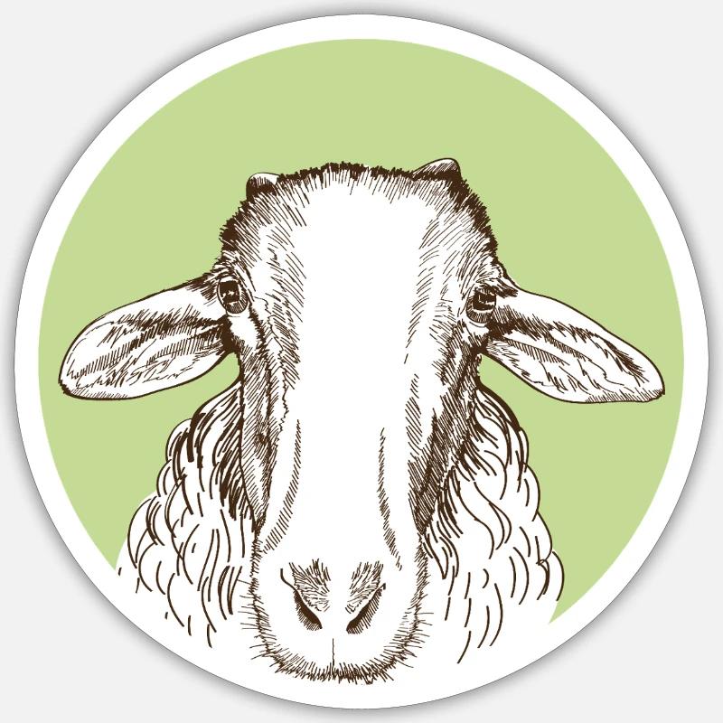 Sheep - Sticker size S (10 x 10 cm) - white matte