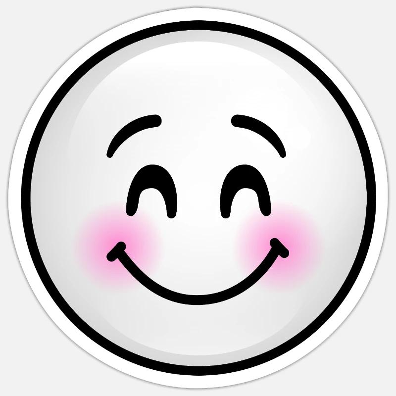 Bulle grise mignonne - Sticker taille S (10 x 10 cm) - blanc mat