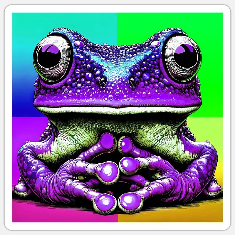 frog - Sticker size S (10 x 10 cm) - white matte