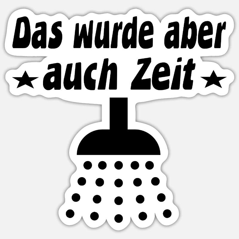 Duschen - Sticker Größe S (10 x 10 cm) - Mattweiß