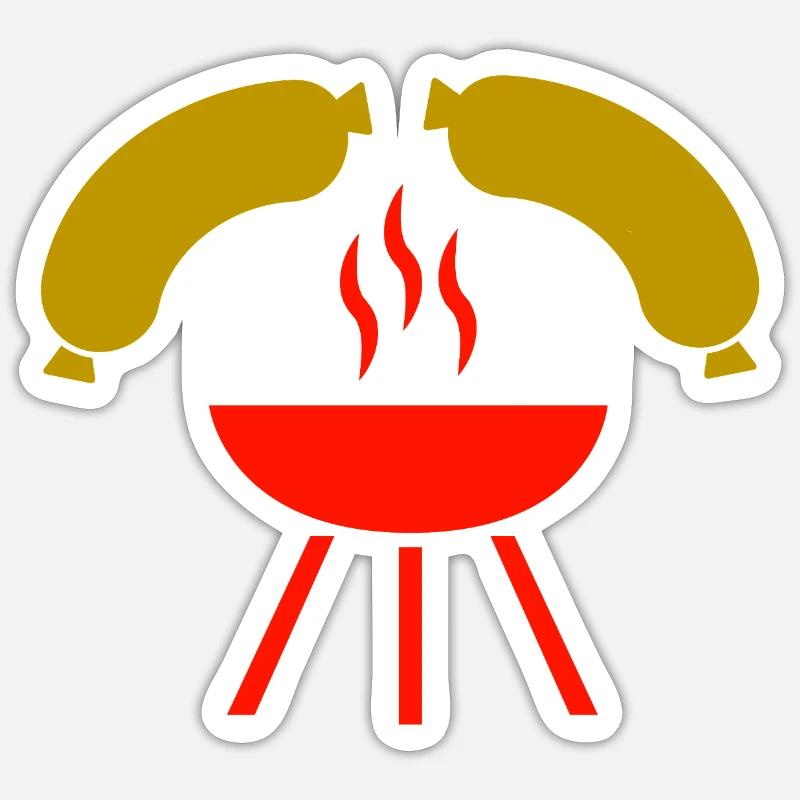 Griller - Sticker taille S (10 x 10 cm) - blanc mat