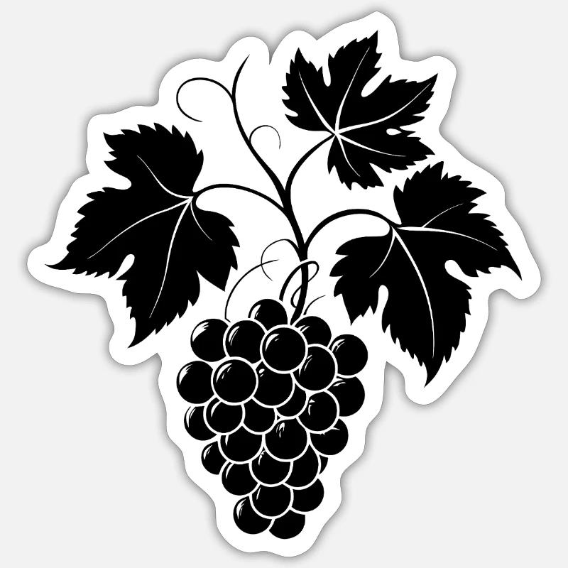 Grapevine - Sticker size S (10 x 10 cm) - white matte