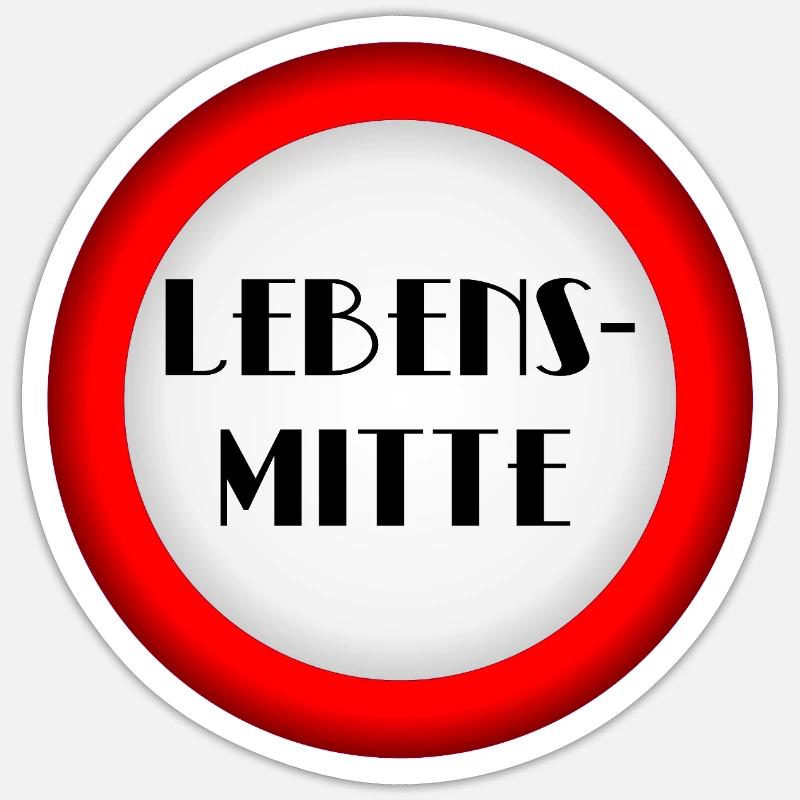 Lebensmitte Menopause - Sticker Größe S (10 x 10 cm) - Mattweiß