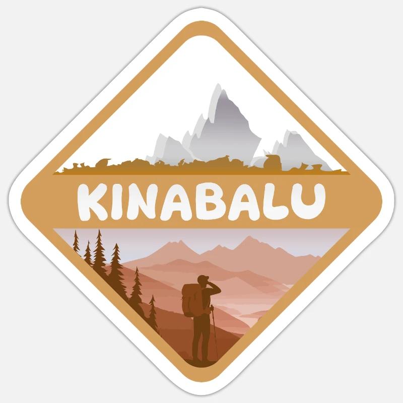 Kinabalu - Sticker size S (10 x 10 cm) - white matte
