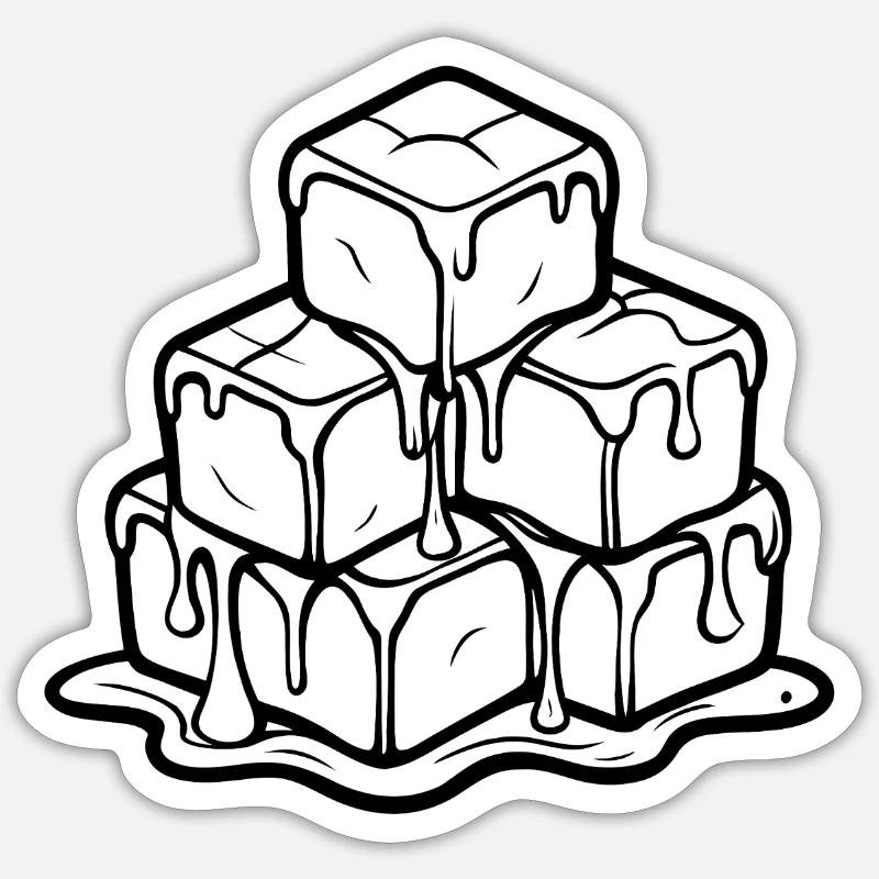 froid - Sticker taille S (10 x 10 cm) - blanc mat