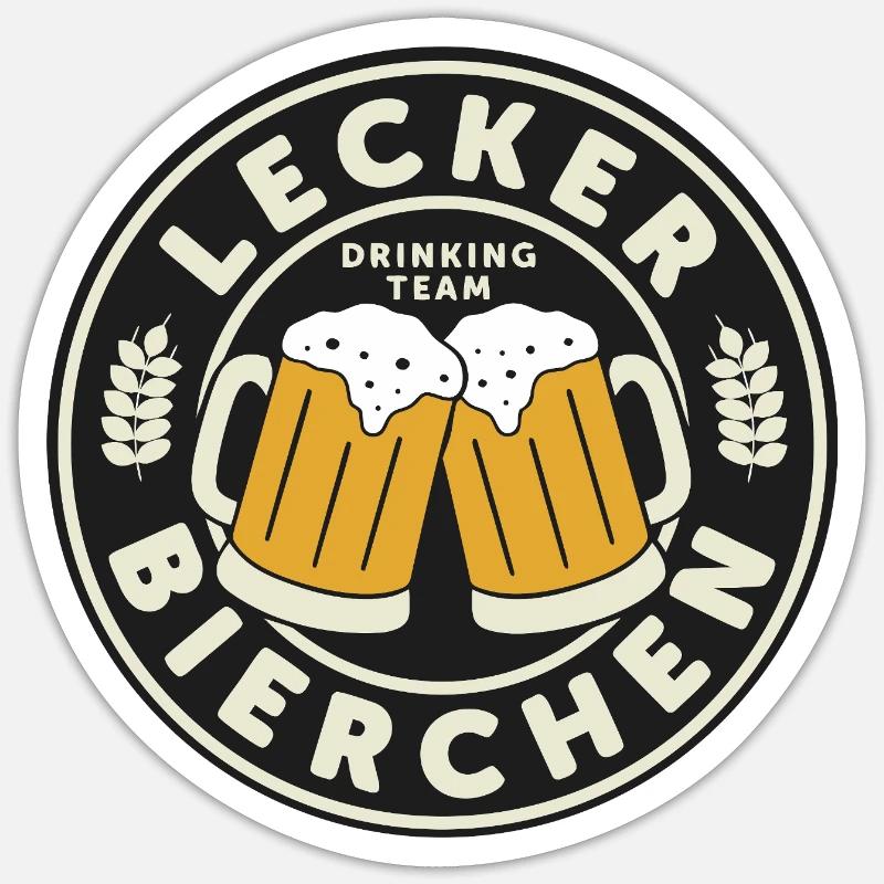 Chemise de biberchens de Lecker Bierchen JGA Sticker taille S (10 x 10 cm)