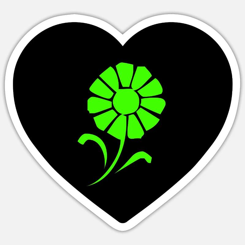 Fleur - Sticker taille S (10 x 10 cm) - blanc mat
