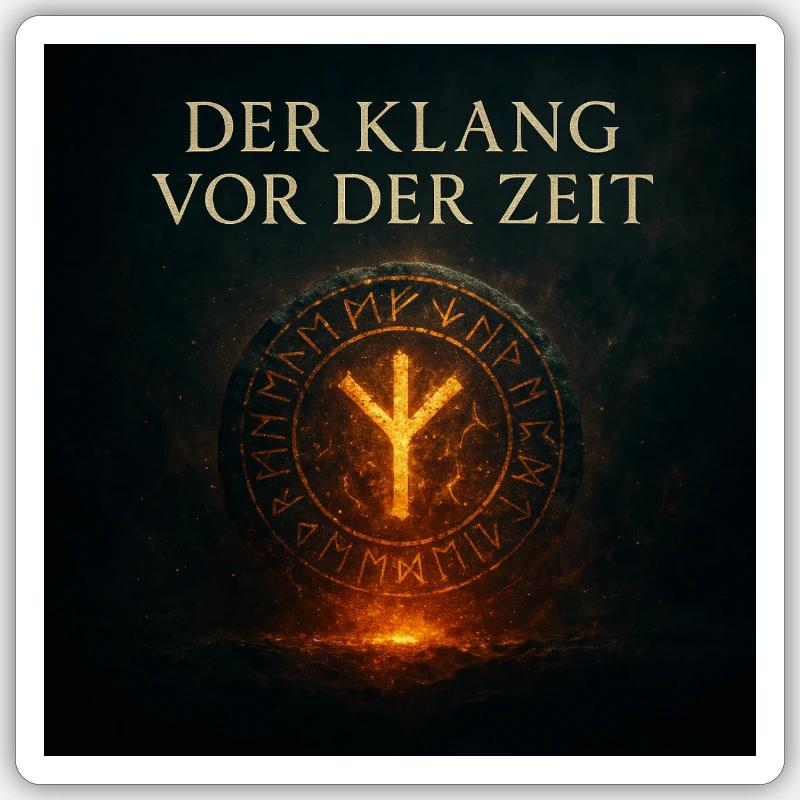Der Klang vor der Zeit - Sticker Größe S (10 x 10 cm) - Mattweiß