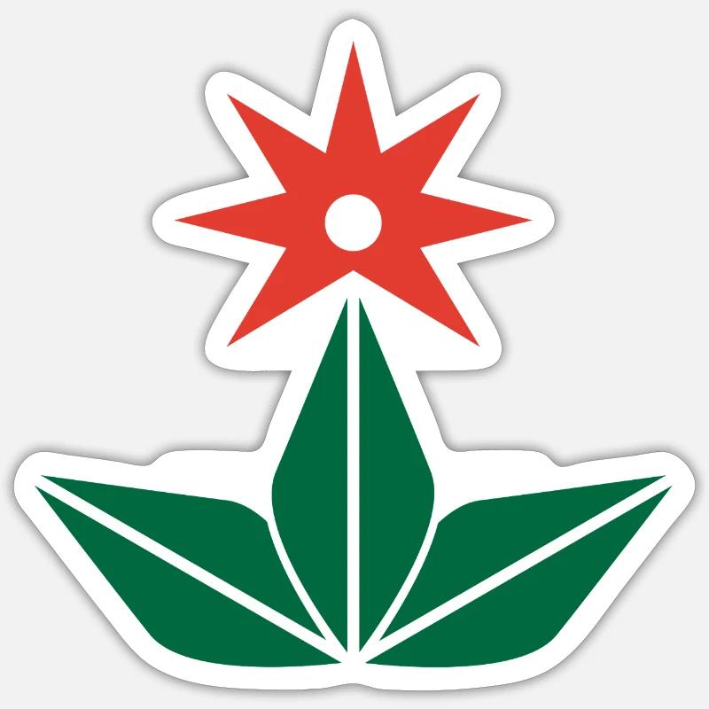 Astroflora_zero - Sticker Größe S (10 x 10 cm) - Mattweiß